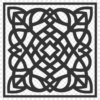 A decorative Celtic knot pattern with intricate details and shapes, suitable for vector art projects.