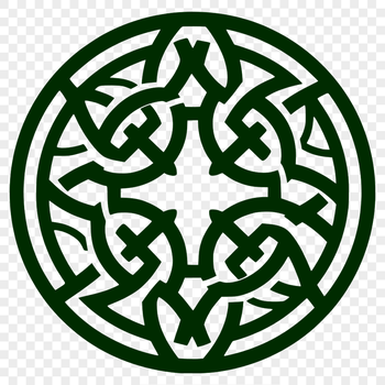 A detailed SVG pattern of an ornate Celtic shape for digital use.