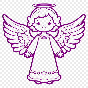 A stylized illustration of a heavenly angel in high-resolution vector format.