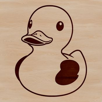 A simplified illustration of a duck in vector format.