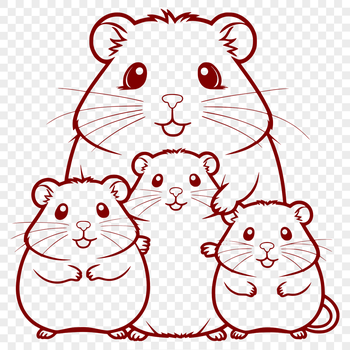 A small, furry hamster standing on its hind legs.