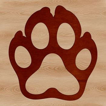 A set of animal paw prints in various sizes and styles.