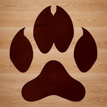 A high-resolution digital representation of a dog's paw print, suitable for various design applications.
