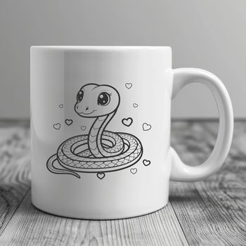 A stylized illustration of a snake, created with vector graphics, suitable for various applications.