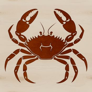A stylized illustration of a crab, suitable for various digital designs and crafts.