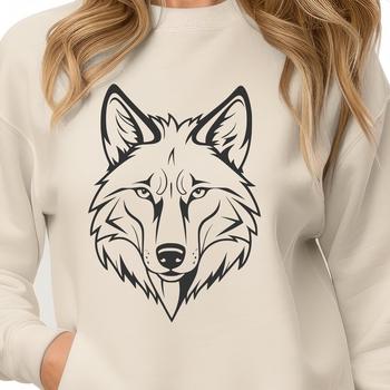A high-quality SVG clip art image of a wolf, ideal for use in graphic projects.