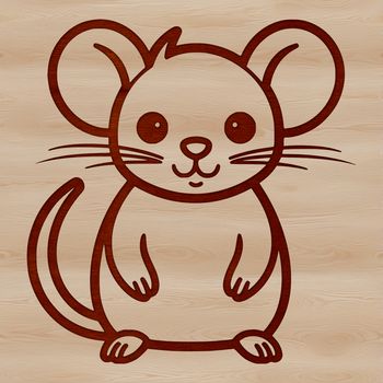 A simple line drawing of a cute mouse in various poses, suitable for digital cutting machines like Cricut.