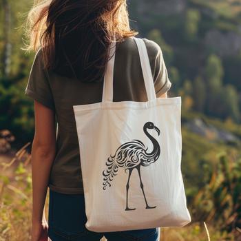 A vibrant illustration of a flamingo in full body pose, suitable for vector graphics.
