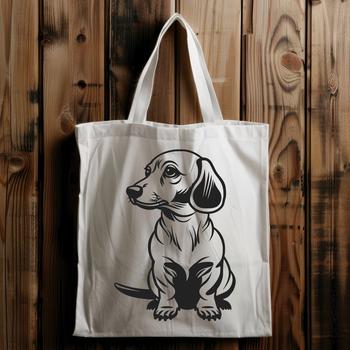 Stunning Sitting Dachshund Clip Art