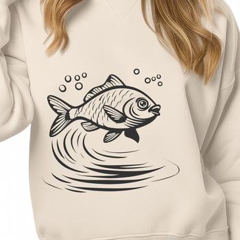 A high-quality vector representation of a full-body Crappie.