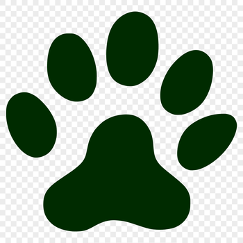 Paw print illustration created as SVG clip art.
