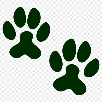 Paw print illustration suitable for cutting machines