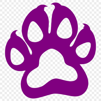 Individual paw prints illustration suitable for digital and craft applications.