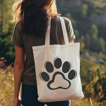 High-resolution animal paw print design in scalable SVG format.