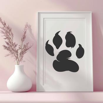 A digital illustration of paw prints in vector format.