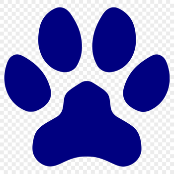 Illustration of dog or cat paws in SVG design style.
