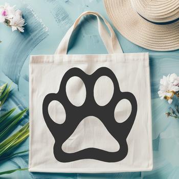 Paw print illustration in scalable SVG graphics.