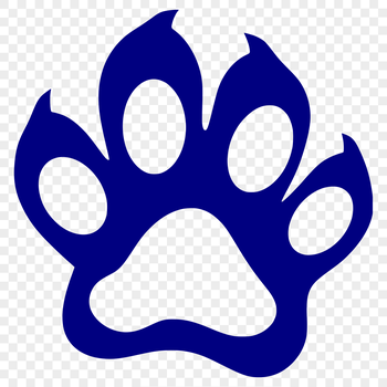 SVG illustration of animal paw prints in various shapes and sizes.