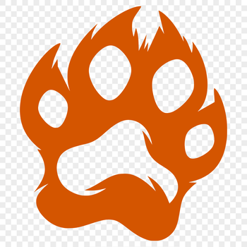 A digital representation of animal paw prints in a simple design.