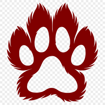 High-resolution SVG graphic illustration of animal paw prints in vector format.