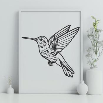 Creative Hummingbird - Laser Cutter PNG