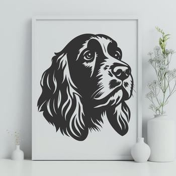 Creative Cocker Spaniel In SVG & DXF