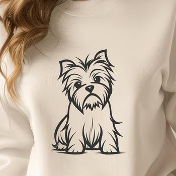 Sitting Yorkshire Terrier PNG