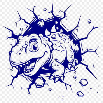 Creative Ankylosaurus Smashing Through Wall