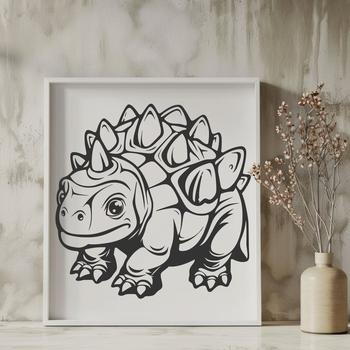 Stunning Ankylosaurus In DXF Format