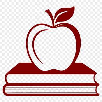 A digital illustration of an open book with the Apple logo on the cover, suitable for educational purposes.