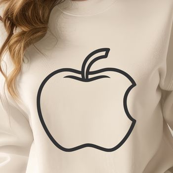 A detailed illustration of a single red apple with slight shadows.