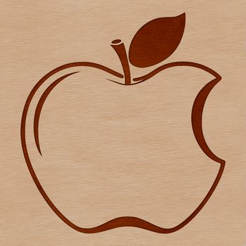 A vector illustration of a single apple, suitable for cutting machine projects.
