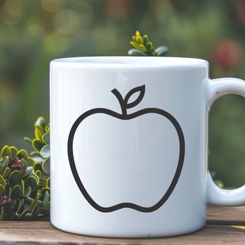 Illustration of a green apple with a stem, suitable for vector design projects.