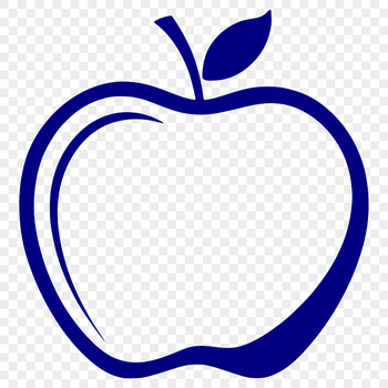 A simple illustration of a red apple, suitable for graphic design projects.