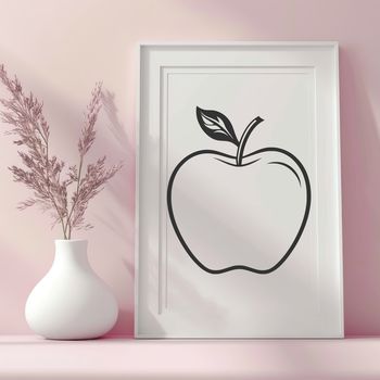 A simple illustration of a ripe apple on a white background.