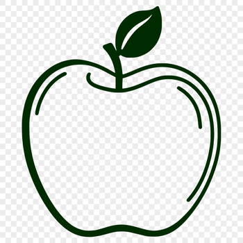 A high-quality vector illustration of a ripe red apple.