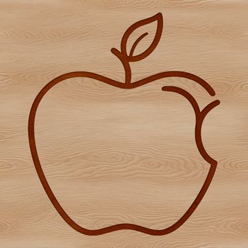 A digital representation of a fresh apple with smooth skin.