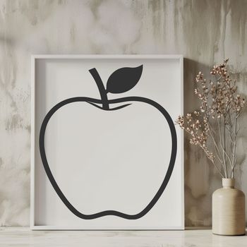 A digital illustration of a ripe apple, suitable for commercial and personal use as vector art.