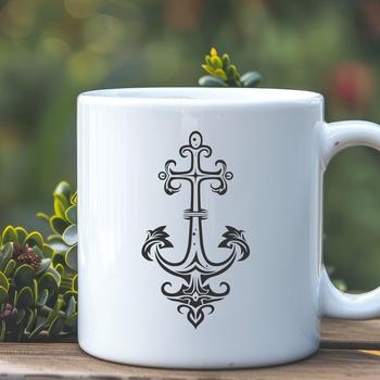 Ornate Anchor In DXF