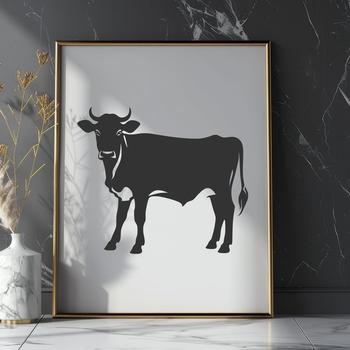 A full-body illustration of a farm animal, suitable for vector design and cutting machine projects.