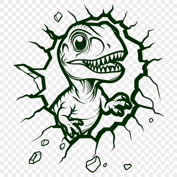 A prehistoric full-body dinosaur illustration suitable for vector design projects.