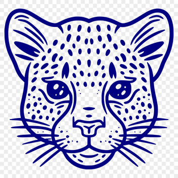 A high-quality digital illustration of a ocelot's head, suitable for vector design and commercial or personal projects.