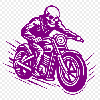 A detailed illustration of a motorcycle with engine and wheels, suitable for vector graphic design projects.