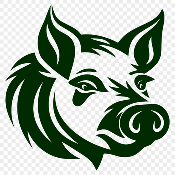 A digital illustration of a farm animal's head, suitable for vector design and commercial use.