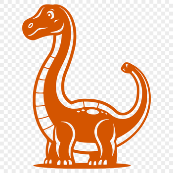 A detailed illustration of a brachiosaurus, a long-necked herbivorous dinosaur from the Jurassic period.