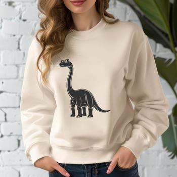 A prehistoric Brachiosaurus dinosaur in full body pose.