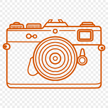 A digital camera icon in vector format, suitable for graphic design and digital art.