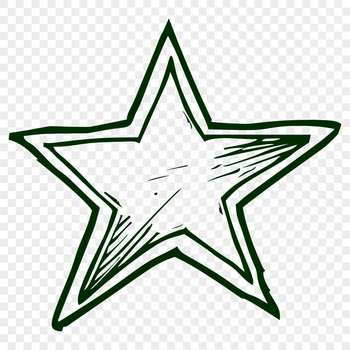 Vector star icon designed with clean lines and simple shape.