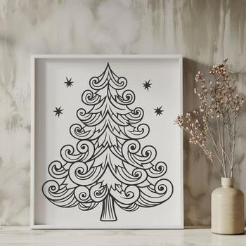 Free Unique Christmas Tree Vector Craft File