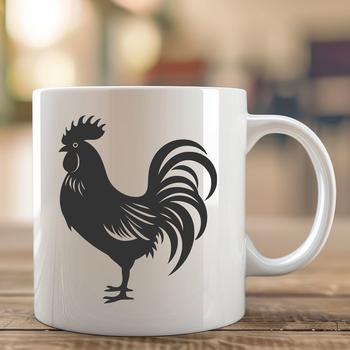 A digital representation of a chicken in full body, created using scalable graphics technology for various applications.